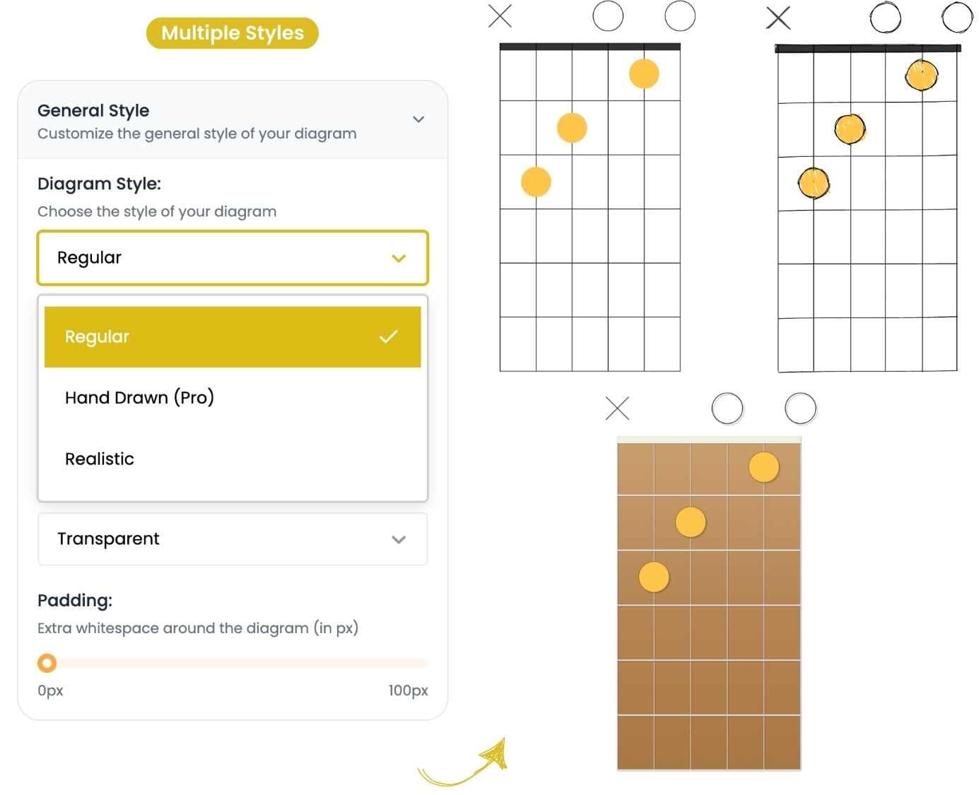 Chord editor preview